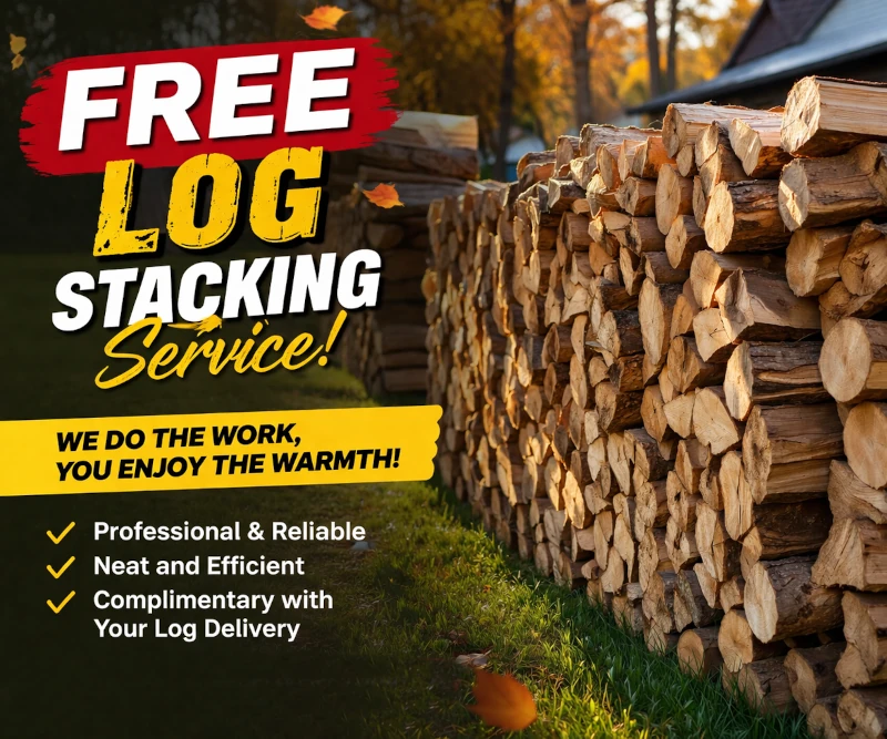 Free log stacking service offer